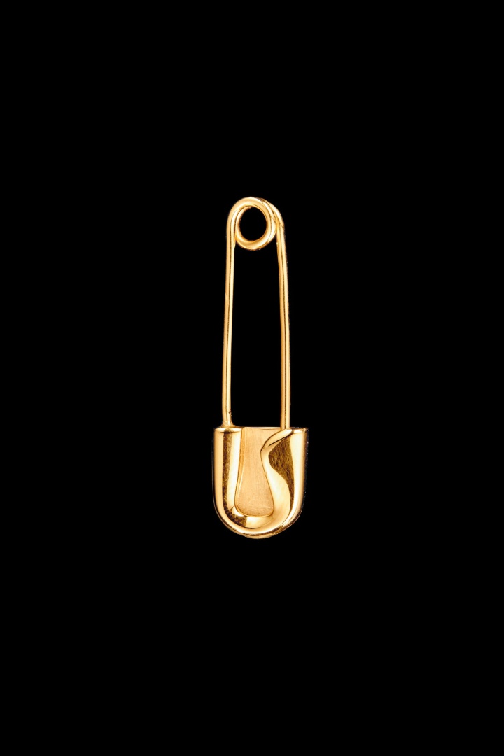 ATTACHED 2 U Gold right earring